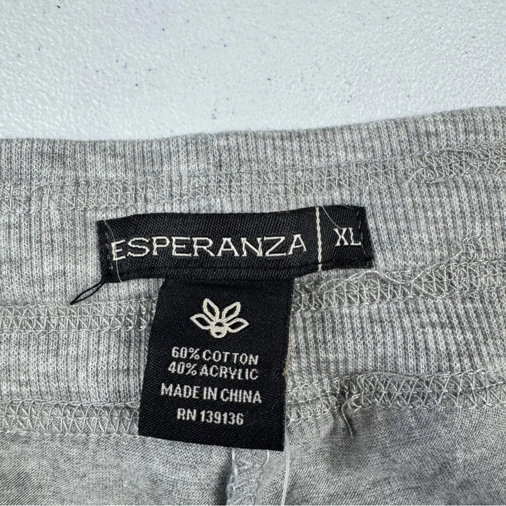 Esperanza Cargo Skirt Womens XL Heather‎ Gray Pull On Drawstring Pocket NWT